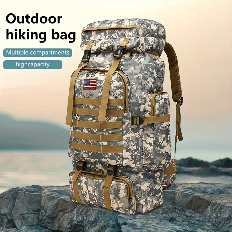 Tactical 3-Day Assault Pack Oxford Fabric DIY System for Camping Hunting Travel Unisex – Military Hiking Backpack 80L - product image 6