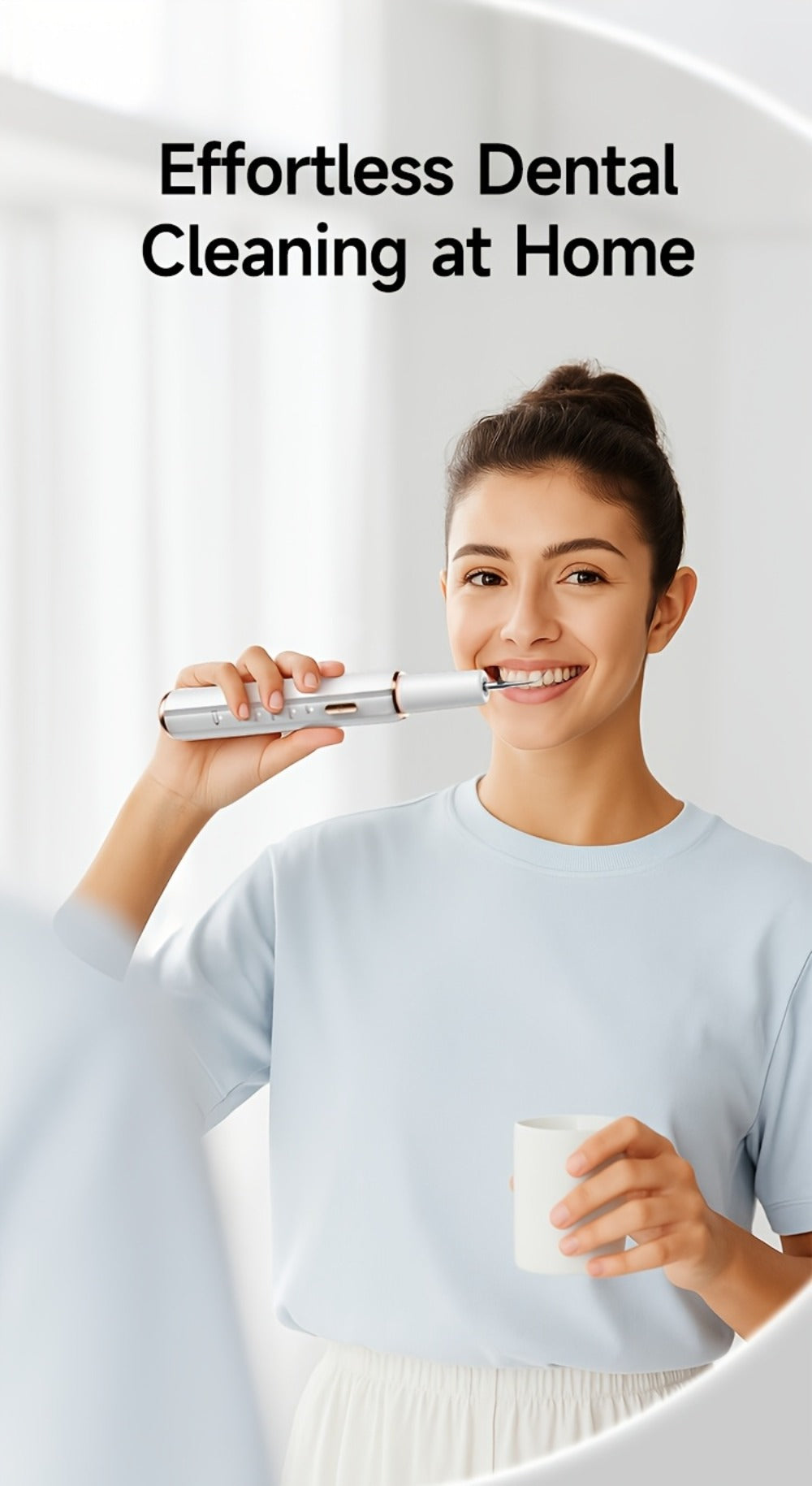 Electric Tooth Cleaner Tartar Remover Rechargeable - 5 Speed Modes, LED Light, USB Charging, 2 Replaceable Brush Heads, Dental Plaque Scraper for Teeth Whitening, Stain & Tartar Re - product image 13
