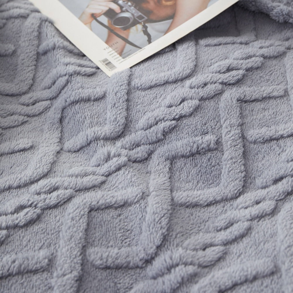 3D Plush Dense Weave Fleece Blanket – Ultra-Soft Warm Throw for Bed, Couch, Travel & Outdoor, Air-Conditioning Friendly, 3 Colors, 2 Sizes - product image 17