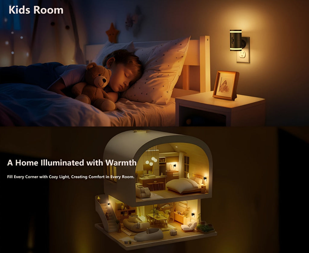 LED Night Light Plug In Dusk to Dawn Sensor – 5-120LM Adjustable Brightness, 3 Color Temperatures, Modern Plug-In Night Lights for Hallway, Bedroom, Staircase, Bathroom & Toddler R - product image 27