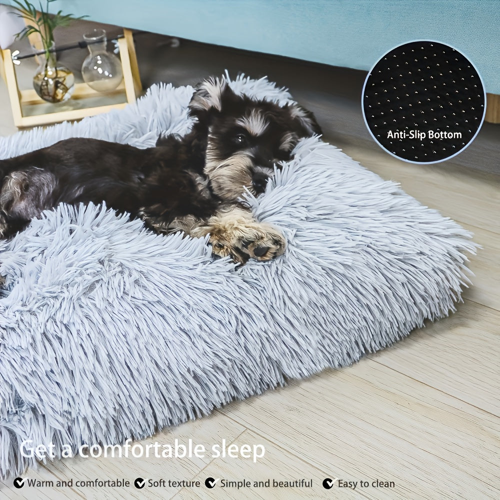 Oversized Plush-Lined Dog Bed & Cat Pad | Thick Warm Washable Polyester Pet Bedding for All Breeds | S, M, L, XL - product image 4