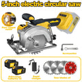 Brushless Circular Saw Kit 5-Inch 6900RPM with 4000mAh Battery Charger 4 Blades 45 Degree Bevel Cordless Wood Cutting Saw for Woodworking Garden DIY Projects - product image 11