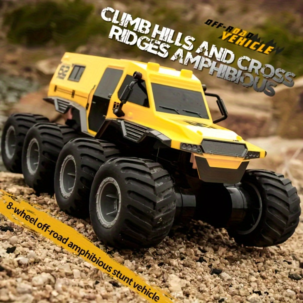 Amphibious RC Truck 8-Wheel Drive 4-Motor Off-Road Climbing Remote Control Armored Vehicle, Oversized All-Terrain Land & Water Military Truck Toy | Epic Gift - product image 2