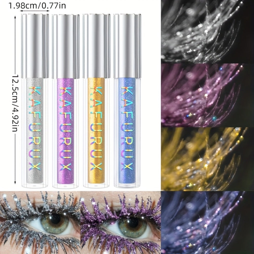 Colored Mascara Set 4pcs for Women — Vibrant Silver Blue Yellow Purple Curling Long-Lasting Formula, Highly Pigmented Bold Eye Makeup for Daily Wear Clubbing Festival Party Looks - product image 4