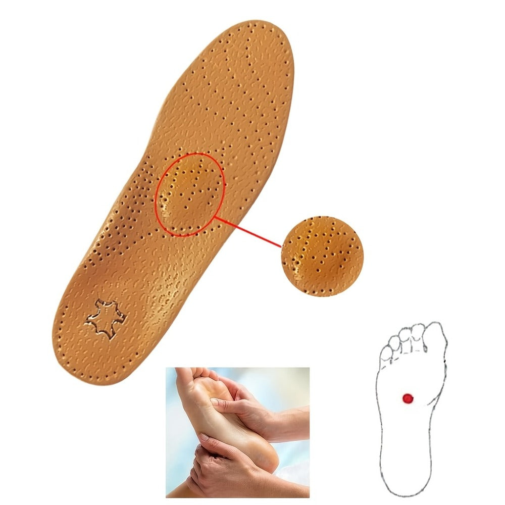 Leather Arch Support Insoles for Men & Women – Cushioned Latex Orthotic Shoe Inserts with Nylon Support for All-Day Comfort and Pain Relief - product image 2