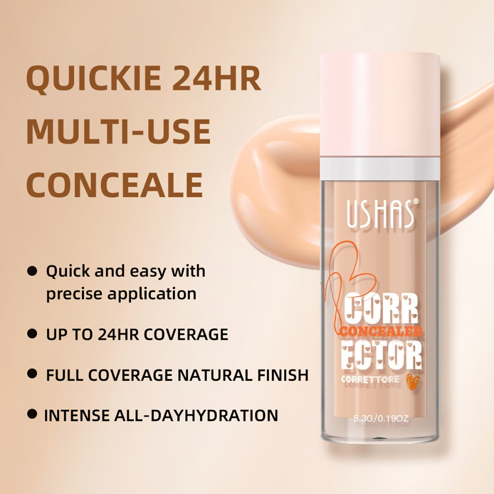 Full Coverage Liquid Concealer 12 Shades for Women — Waterproof Buildable Formula with Self-Applying Brush Tip, Long-Lasting Non-Cakey, Covers Dark Circles & Blemishes for All Skin - product image 4