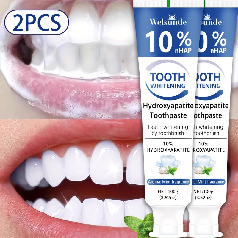 Nano Hydroxyapatite Toothpaste 2-Pack 10% HAp European Formula — Remineralizes Enamel, Deep Cleans & Whitens, Fluoride-Free, Gentle on Gums, Minty Fresh Breath, 100g/3.52oz Each - product image 13