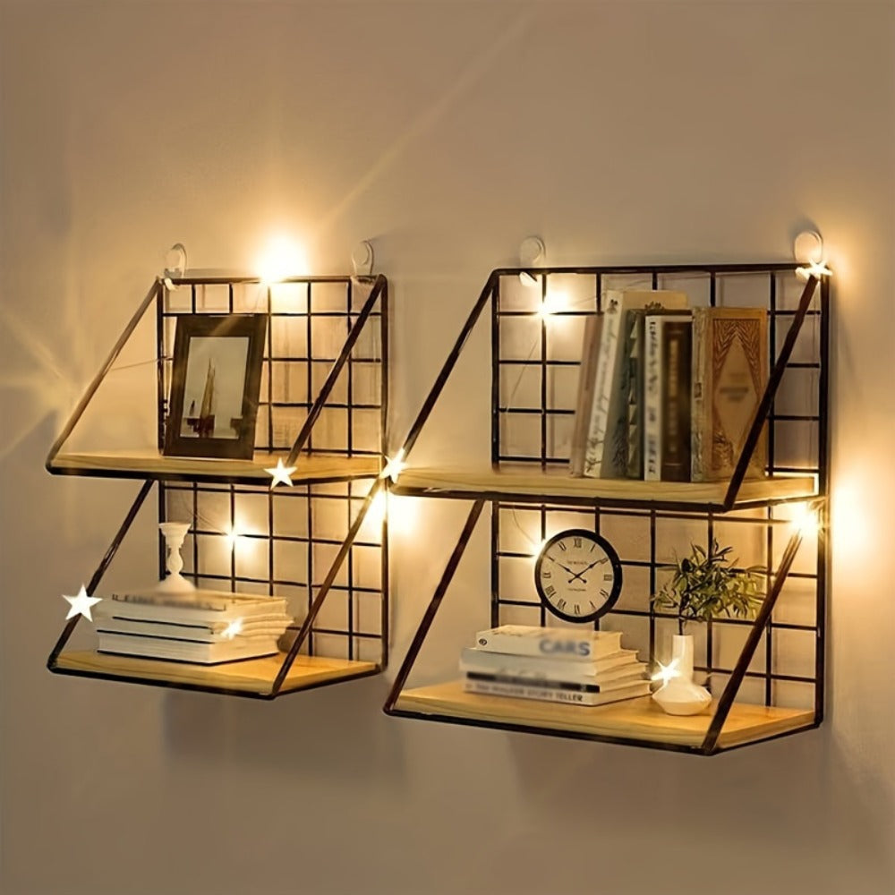Metal Floating Wall Shelf – No Drill Wall Mounted Storage Rack for Bathroom, Living Room & Bedroom, Minimalist Iron Wall Organizer Shelf Decor - product image 11