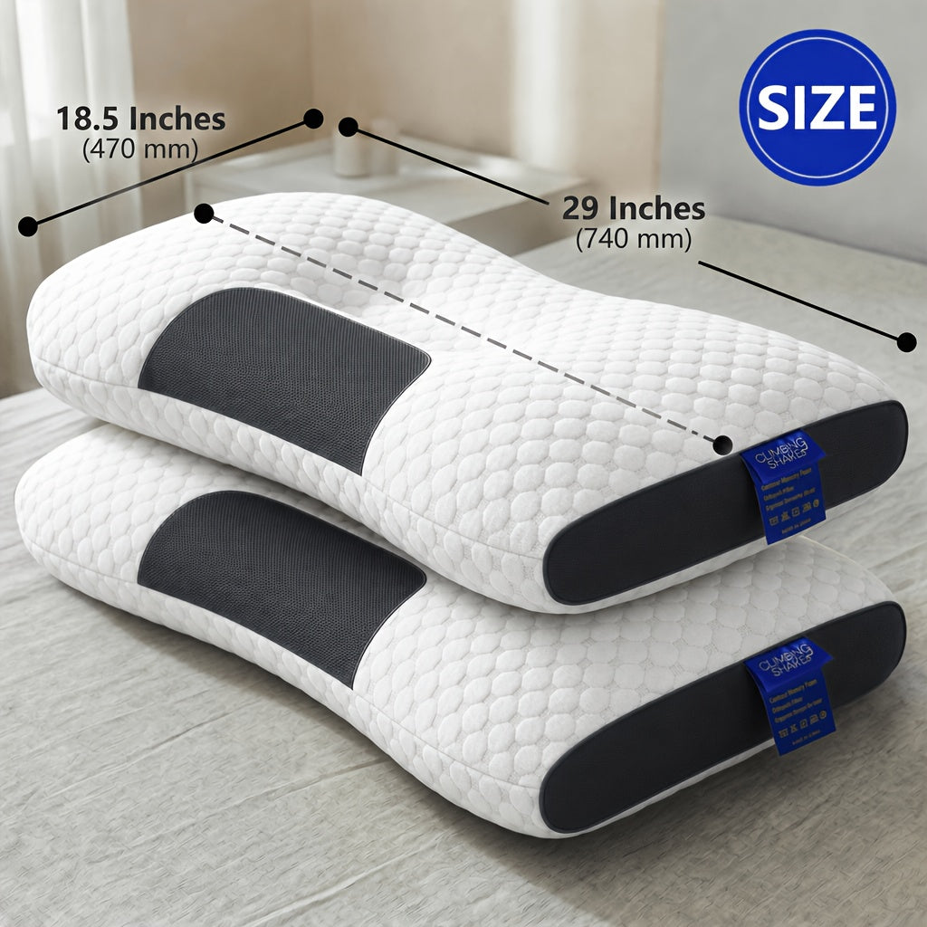 2pcs Neck Pillows, Made of Breathable Fabric That Prevents Sweatiness During Long-term Wear, Features a Removable Zippered Pillowcase - product image 3
