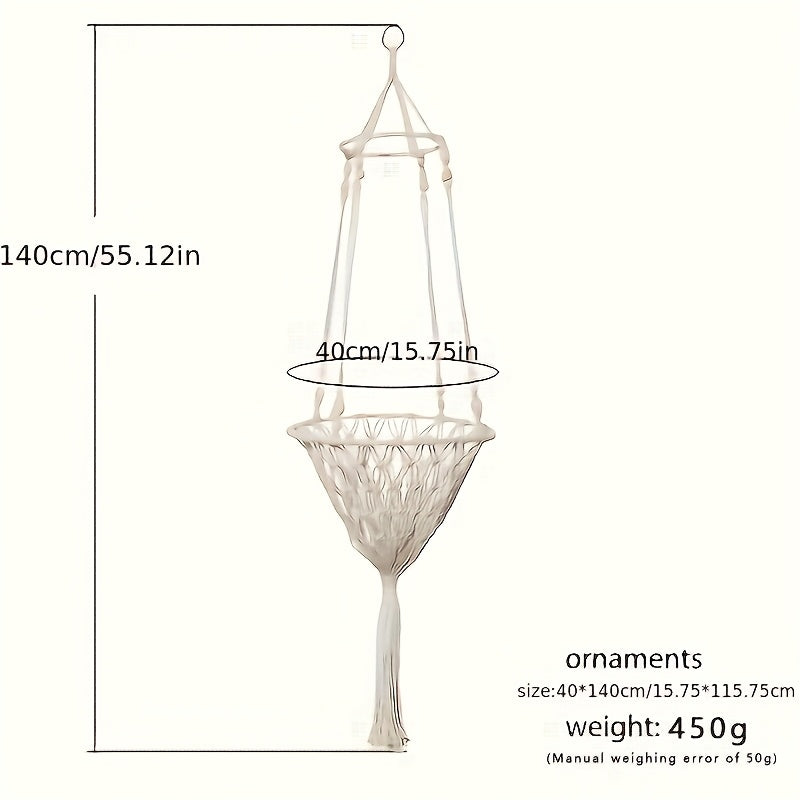 Indoor Cat Nest Basket for 1-2 Cats, 11.81" & 15.75" Diameter – Hand-Woven Rope Cat Hammock & Swing Bed - product image 3