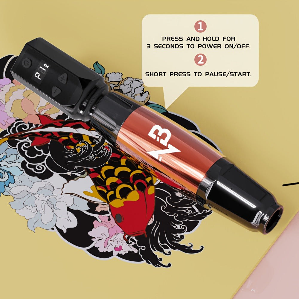 Tattoo Machine Set Complete Wireless - TM-72 Tattoo Pen Gun with Power Supply 10 Assorted Needles 8 Color Ink Bottles Full Tattoo Kit for Beginners & Professional Tattoo Artists - product image 2