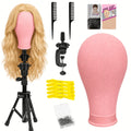 Mannequin Head with Adjustable Wig Stand Set 22 Inch Reinforced Manikin Head for Wig Styling Cosmetology Practice Salon Display Pink Black White Colors - product image 11