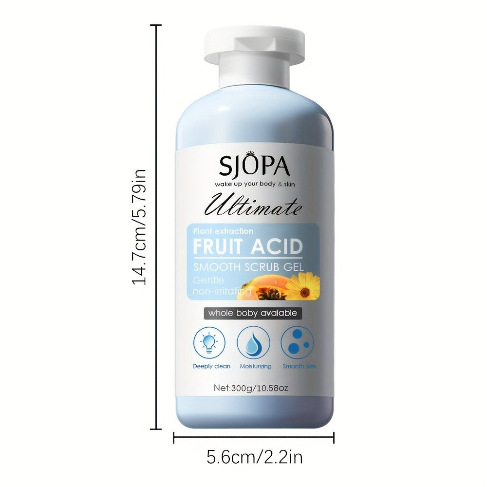 Body Scrub Exfoliating Gel Set 300g with Bath Cloth — Aloe Vera Papaya Chamomile Deep Cleansing Moisturizing Whole Body Scrub for Women Men All Skin Types, Brightening Spa Gift - product image 6