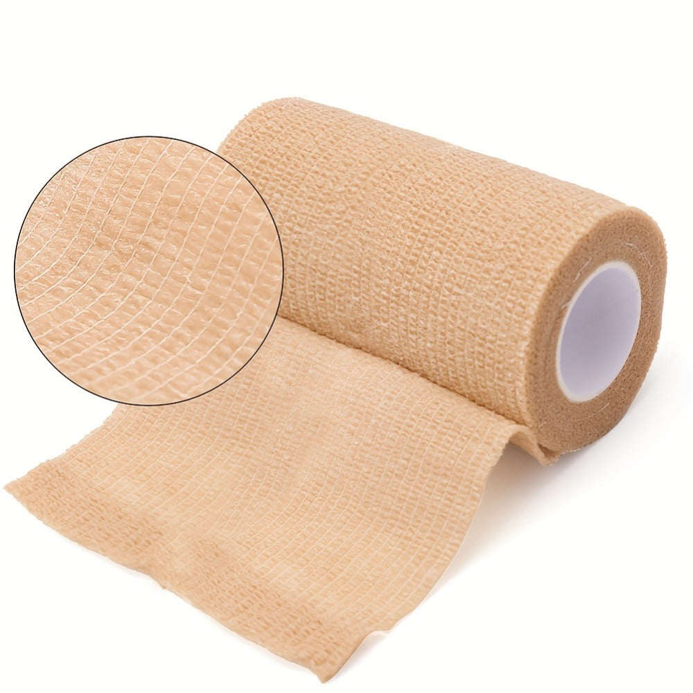 Self Adhesive Bandage Wrap 4 Inch x 5 Yards Cohesive, 6 Rolls Non-Woven Self-Sticking Athletic Tape for Ankle Knee Wrist Sprains, Breathable Elastic First Aid Medical Wrap Elbow Su - product image 3