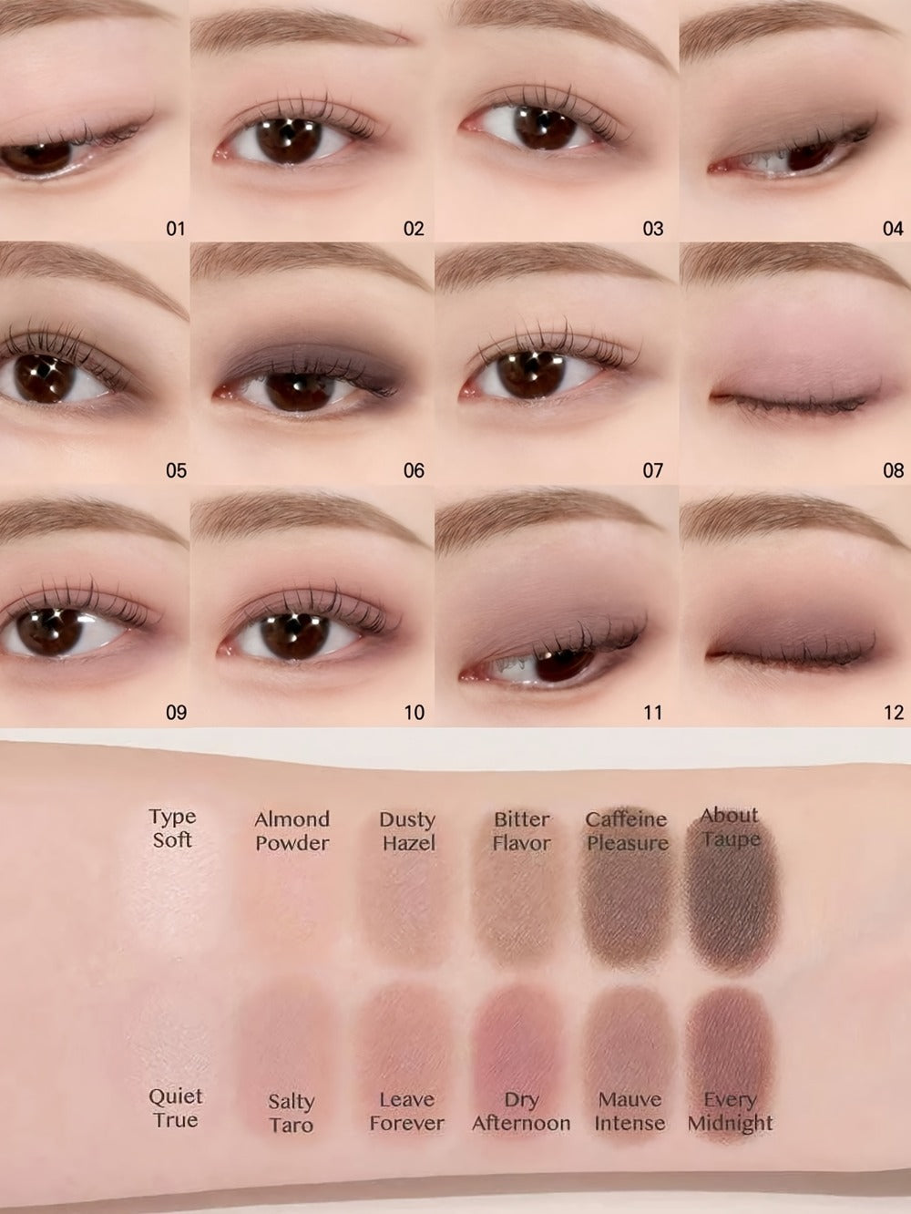 Eyeshadow Palette 12 Colors with Brush 2-in-1 Eyeshadow & Blush – Shimmer Glitter Matte Pearlescent Shades, Waterproof Long-Lasting Light Pink Series, Travel Size Eye Makeup for Wo - product image 8