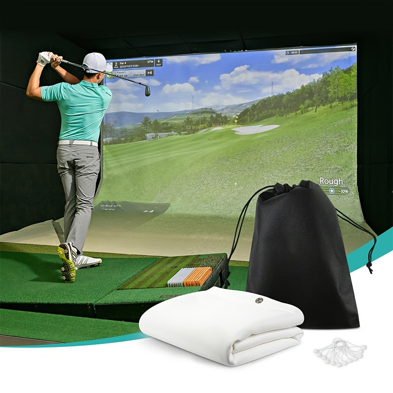 Ultra-Quiet 3D Golf Simulator Projector Screen, Wear-Resistant, Indoor Golf Training, 3 Sizes | Golf Impact Screen 4K UHD - product image