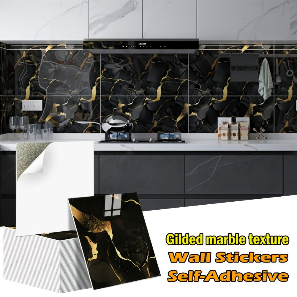 Peel and Stick Wall Tiles 50/100pcs - Waterproof PVC Marble Self-Adhesive Vinyl Panels for Bathroom Shower Kitchen Living Room TV Backdrop, Modern Wall Decor Easy Installation No G - product image 8