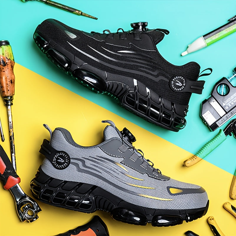 Steel Toe Work Shoes Man Slip Resistant Abrasion Resistant Construction Working Boots Comfortable Breathable Sneaker - product image 2