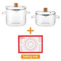 Glass Saucepan Set 2-Pack Stovetop Safe Borosilicate Ribbed Pots with Lids – 78oz & 54oz Heat Resistant Cookware for Soup, Ramen, Milk | Transparent Glass Pot Kitchen Cooking Set w - product image 32