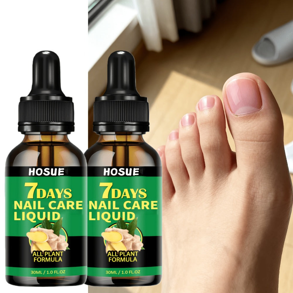 Ginger Nail Care Liquid 7-Day Repair 2-Piece Set 1.01oz Each – HOSUE Plant-Based Formula for Yellowing Gray Uneven Discolored Nails, Daily Nail Treatment Serum for Women & Men, Nai - product image 6