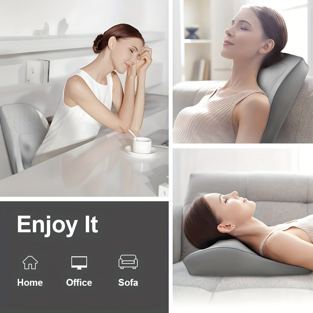 Rechargeable Heated Back and Neck Massager With 3D Massage, USB Charging, Ergonomic Design With Shiatsu Massage Points - Ideal Gift For Men and Women, Back Massager, Mother's Day Gifts