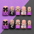 Leopard Skull Press On Nails Short Duckbill 10pcs – Handmade Rhinestone Zebra Bowknot Snake Acrylic Nail Kit with Tools | Edgy Party Daily Wear Nail Art for Women S M L 2026 Trends - product image 11