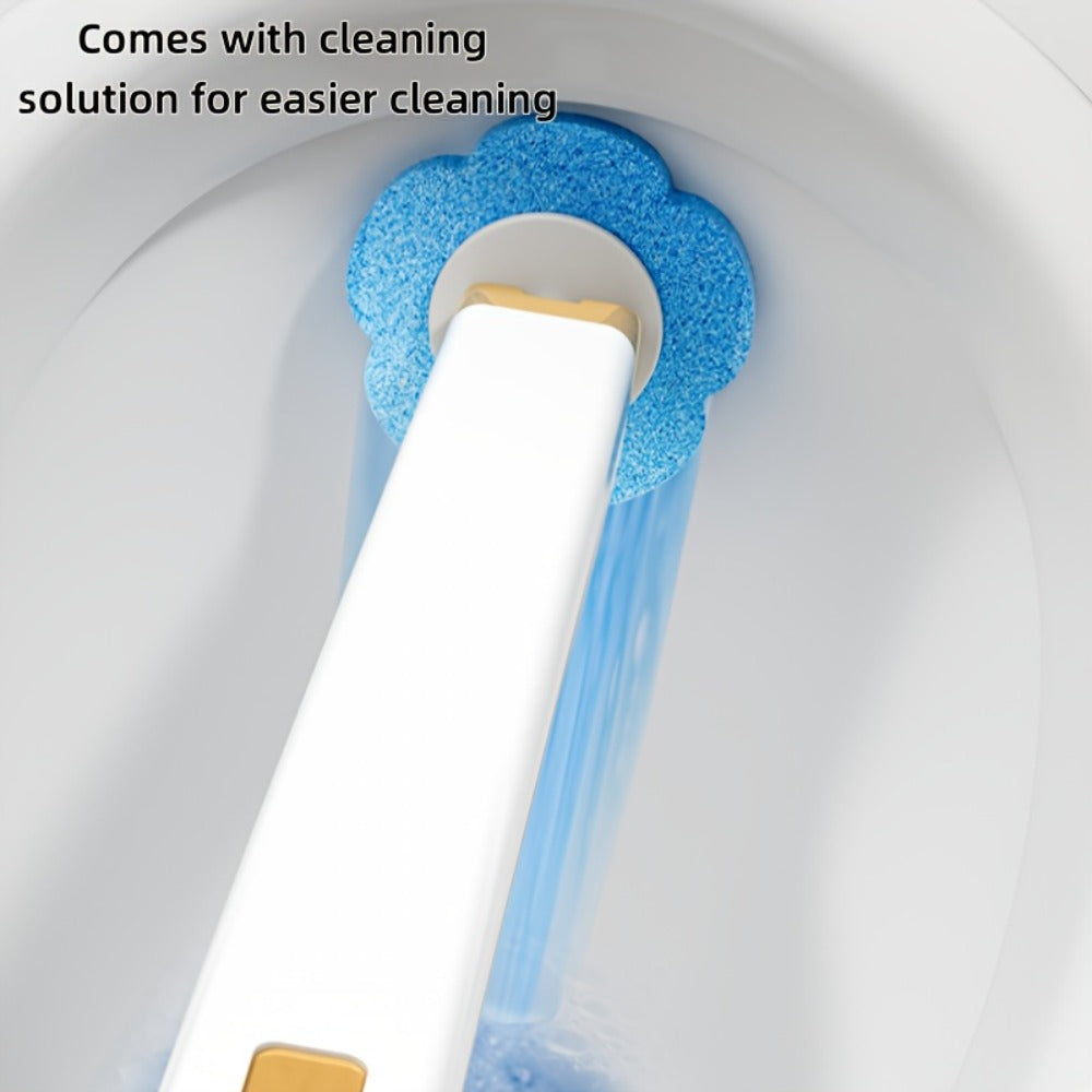 Wall-Mounted Toilet Brush Set with 8 Disposable Heads | No-Drill Easy Install, Long Handle Bathroom Cleaning Brush, Replaceable Brush Heads for Toilet Bowl, Home & Commercial Use,  - product image 14