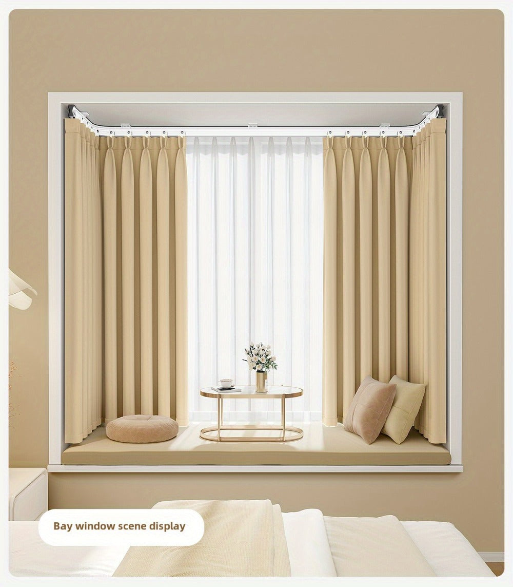 Flexible Curtain Rail Track – Bendable PVC Ceiling Mount Curtain Rod for Bay Window, Bathroom & Home Decor, Trim-to-Fit Monorail Curtain Track System - product image 29