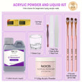 120g Peach Pink Acrylic Nail Kit 10-Piece — Crystal Powder Monomer Liquid Nail Brush Forms Complete Starter Set for Nail Extensions Salon & Home Use - product image 9