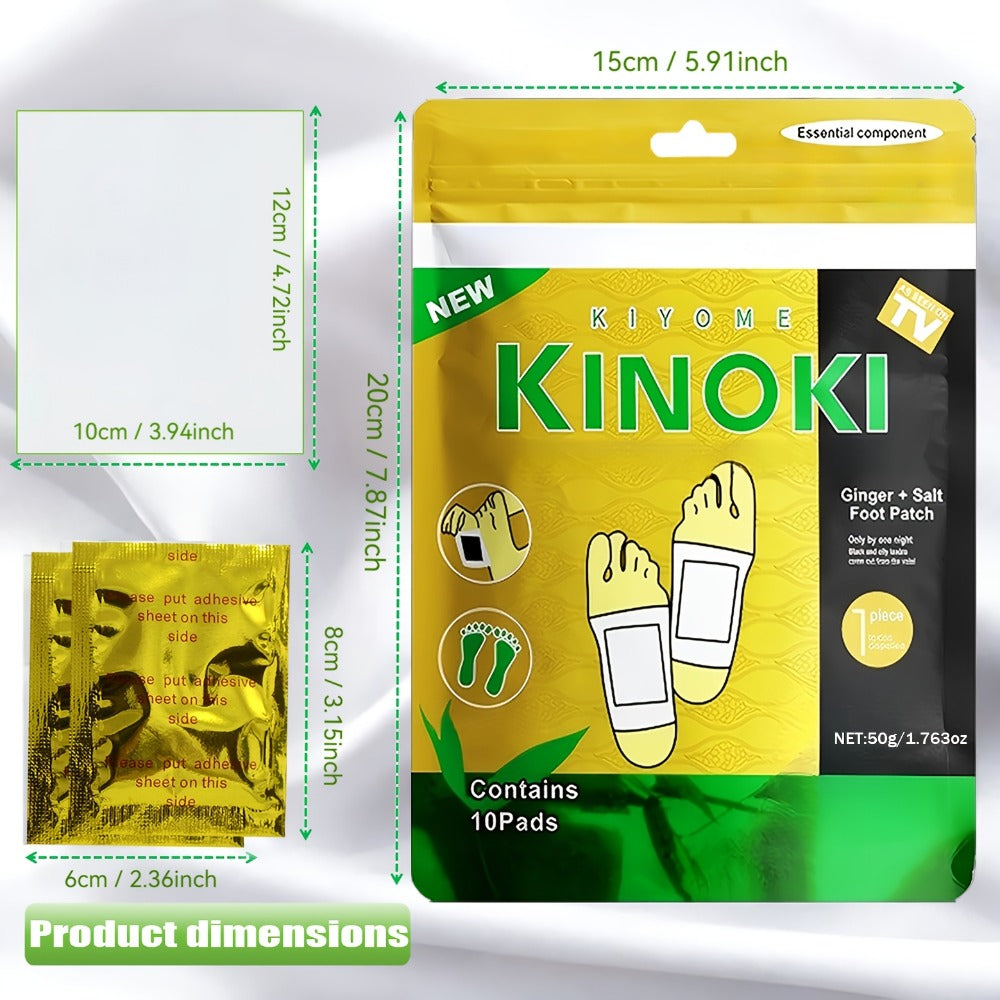 Foot Detox Patches Bamboo Vinegar & Ginger 60 & 160 Pcs - Deep Cleansing Natural Plant Ingredients Alcohol-Free Overnight Moisturizing Foot Pads for Tired Aching Feet - Green Golde - product image 14