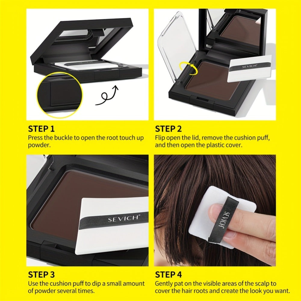 SEVICH Hairline Powder 12g Bald Spot & Root Concealer – 24H Stain-Proof Plant Squalane Formula, Instant Gray Root Touch Up Hair Shadow for Thinning Hairline, Coffee Shade, Women &  - product image 9
