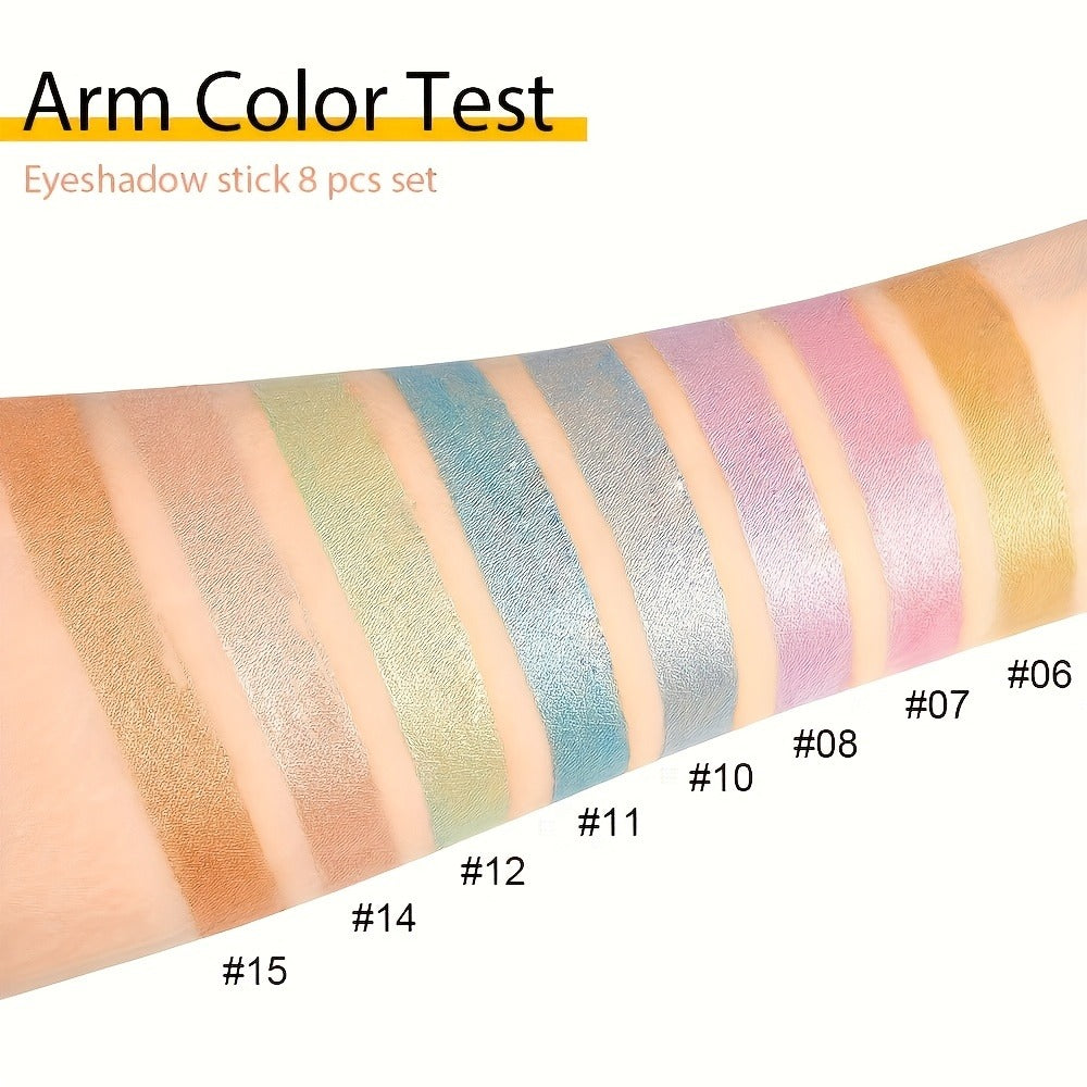 Gel Eyeshadow Stick Pencil Set 16 Colors Pearl Shimmer Matte Blendable Eye Makeup Crayons Smokey Eye Long Lasting Multi Color Eye Shadow Liner Women Party Holiday Gift - product image 16