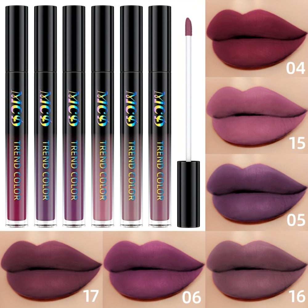 Matte Liquid Lipstick Set 6pcs Lip Glaze Long-Lasting Non-Sticky Non-Drying Colorfast Velvet Finish with Natural Scent Defines Lip Contour All-Day Wear Everyday Makeup Gift Set for - product image 11