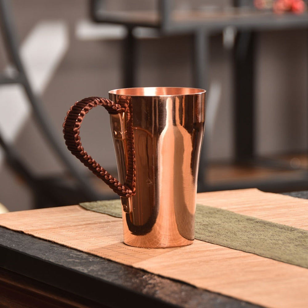 Handcrafted Copper Mug with Hammer Pattern – Pure Copper Coffee Mug, Tea Cup & Water Vessel – Artisan Copper Drinking Cup for Moscow Mule, Milk, Hot & Cold Beverages – Unique Kitch - product image 5