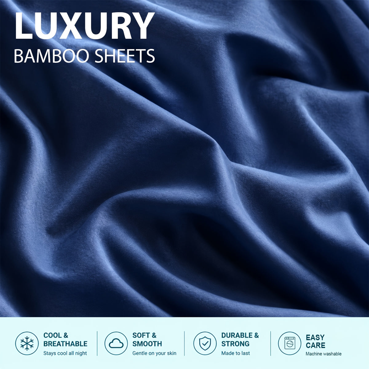 4 pcs Cooling Bamboo Bed Sheet Set, 3000 TC Extra Deep Pocket 20 Inch Bed Sheet, Children Luxury Soft Hotel & Cooling Sheet Set for Hot Sleepers, Wrinkle and - product image 8