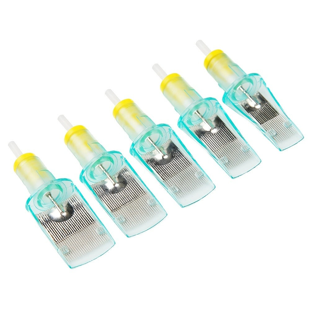 Curved Magnum Tattoo Cartridge Needles 10-Pack — Aurora II Stainless Steel, Large Ink Capacity, Low Splatter, Transparent Body, for Artists & Beginners - product image