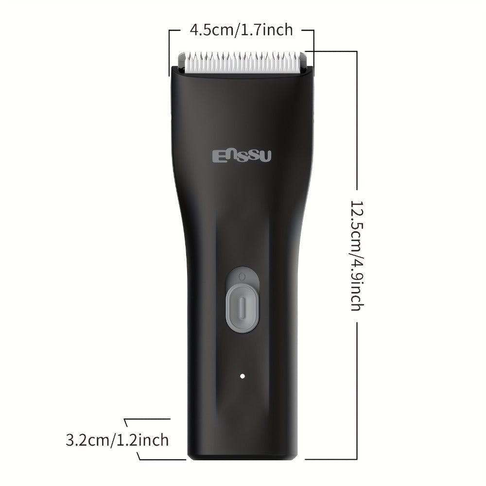 Ceramic Blade IPX7 Waterproof Ball Trimmer for Men Replaceable Head Electric Groin Pubic Body Hair Shaver LED Battery Display Safe Gentle Grooming Sensitive Areas Black Blue White - product image 6