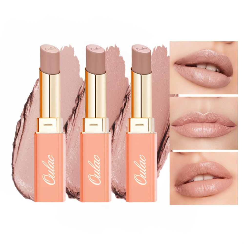 Oulac Nude Satin Lipstick Set 12g Each – Lightweight Moisturizing Full Coverage Cream-to-Satin Formula, Skin-Flattering Nude Lip Color Gift-Ready for Women All Skin Tones (LT-SG Nu - product image