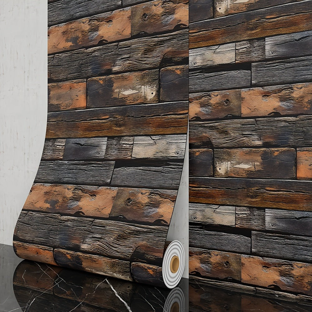 3D Brick Foam Wallpaper Self Adhesive Peel and Stick Wall Panels Waterproof PVC Rustic Brick Pattern Home Bathroom Kitchen Wall Decor Blue Brown Red 17.5in Wide - product image 5
