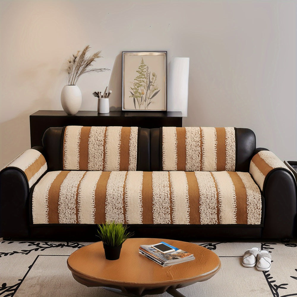 Sofa Cover Plush Non-Slip Washable Sectional Couch Slipcover Soft Durable Furniture Protector for Pets Cats Dogs 2 3 4 Cushion Sofa L-Shape Modern Sofa Pad Warm Sitting Cover All S - product image 14