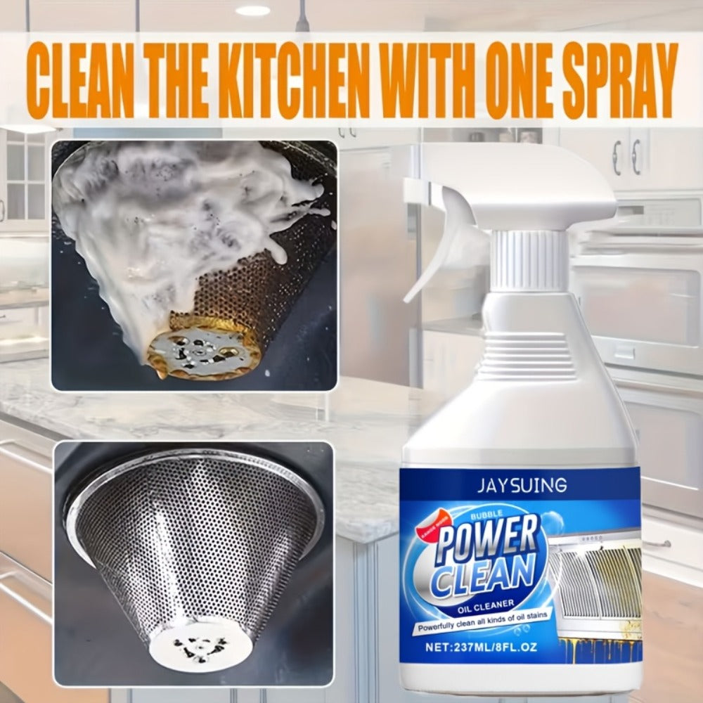 Kitchen Degreaser Spray Bubble Cleaner 237ml, Heavy Duty Grease Remover with Lemon Scent and Baking Soda Formula for Oven Stove Sink Countertop Range Hood Dishwasher Oil Stain Remo - product image 8