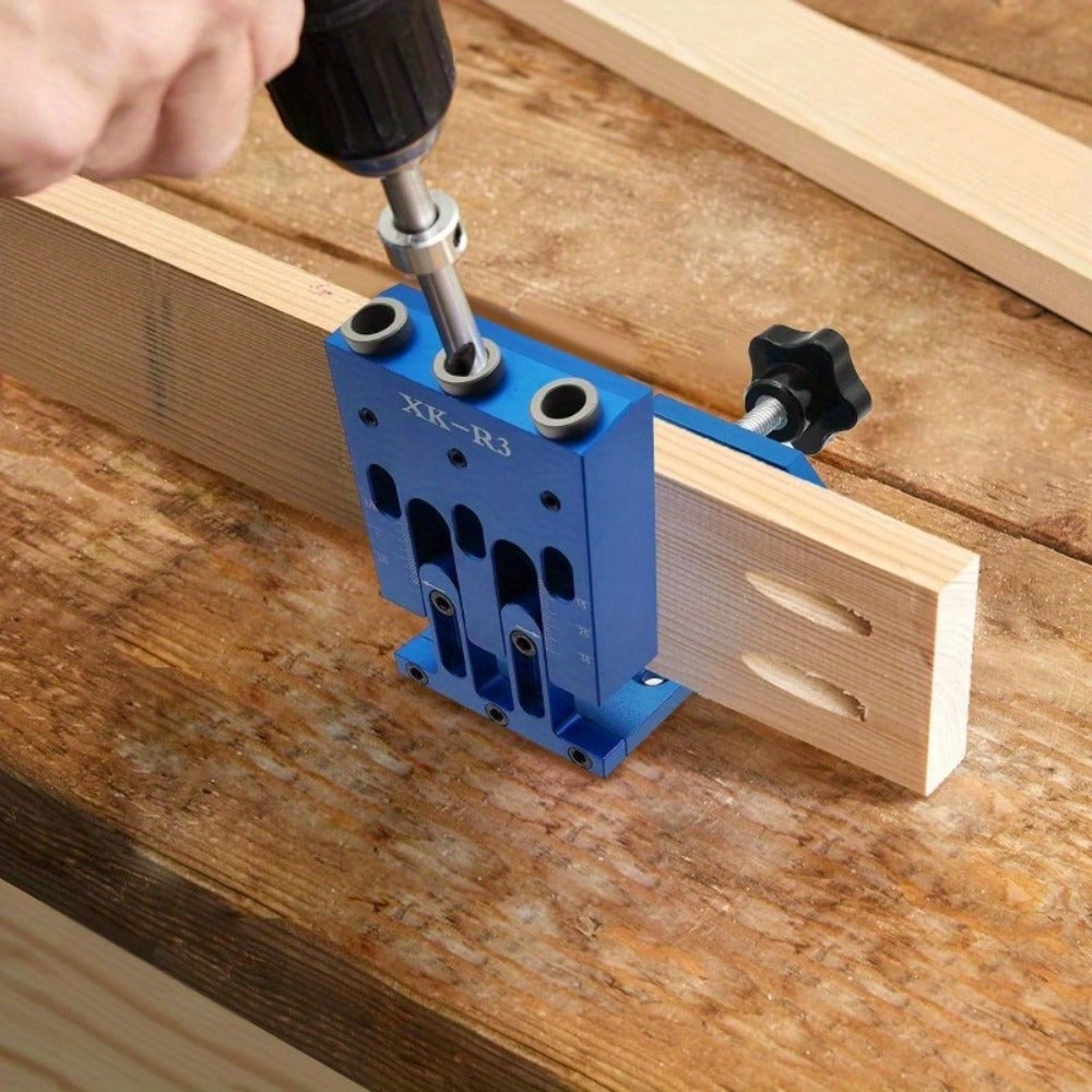 Pocket Hole Jig Kit Adjustable 3 Guide Holes 15 Degree Angle Drill System with Drill Bit Screwdrivers Screws Plugs Hex Drivers for Woodworking Joinery Carpenter DIY Projects - product image 7