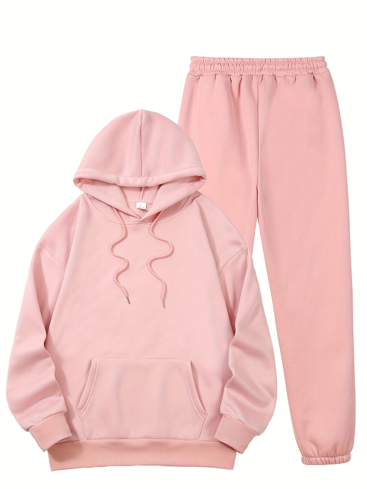 Women's Fleece-Lined Hoodie & Printed Sweatpants Set , Machine Washable, Pocket Detail, Comfortable Warm - product image 11