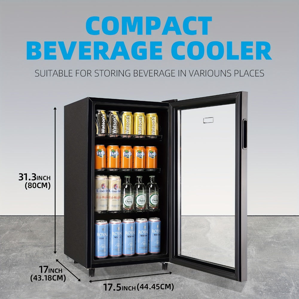 Beverage Refrigerator with Glass Door – Mini Fridge 2.0/3.5/4.0 Cu Ft, LED Lights, Adjustable Shelves, R600a Cooling for Beer, Wine & Drinks, Home, Office & Bar - product image 2