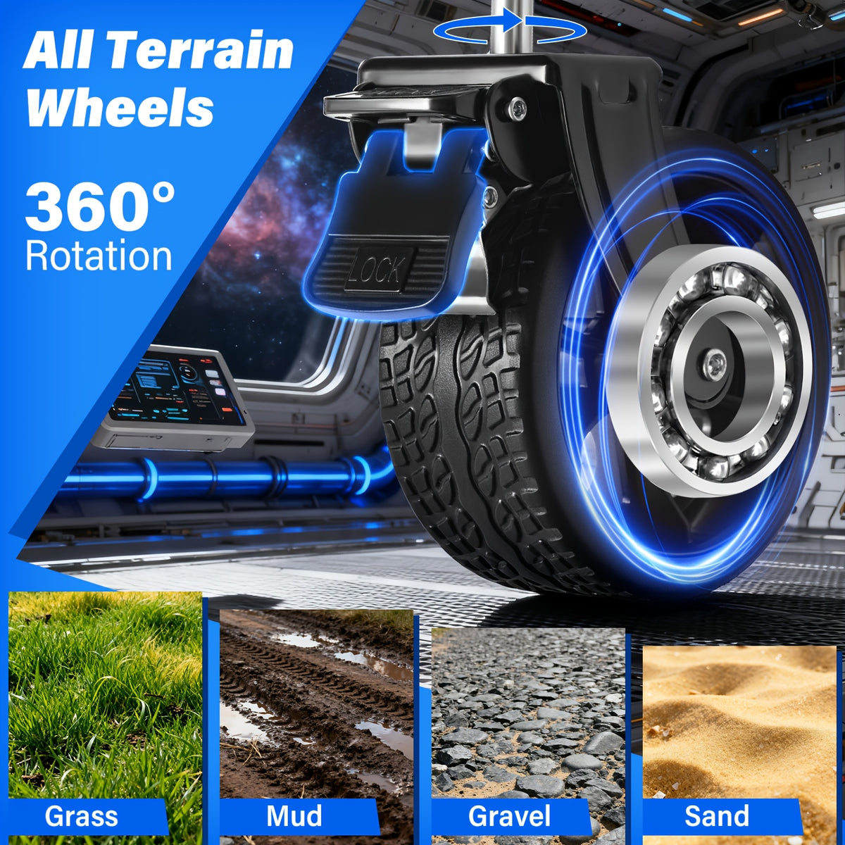 360/ 520/580/600 Lbs Collapsible Wagon Cart with Wheels Foldable - Folding Utility Heavy Duty Wagons Carts for Grocery Sports Garden Shopping Camping - product image 14