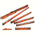 Torpedo Level Set 6-Piece Magnetic Aluminum Alloy | 10 16 24 32 48 78 Inch Spirit Level with 45 90 180 Degree Bubble Vials | Shock-Resistant Viewing Window Storage Bag Plumbing Woo - product image 8