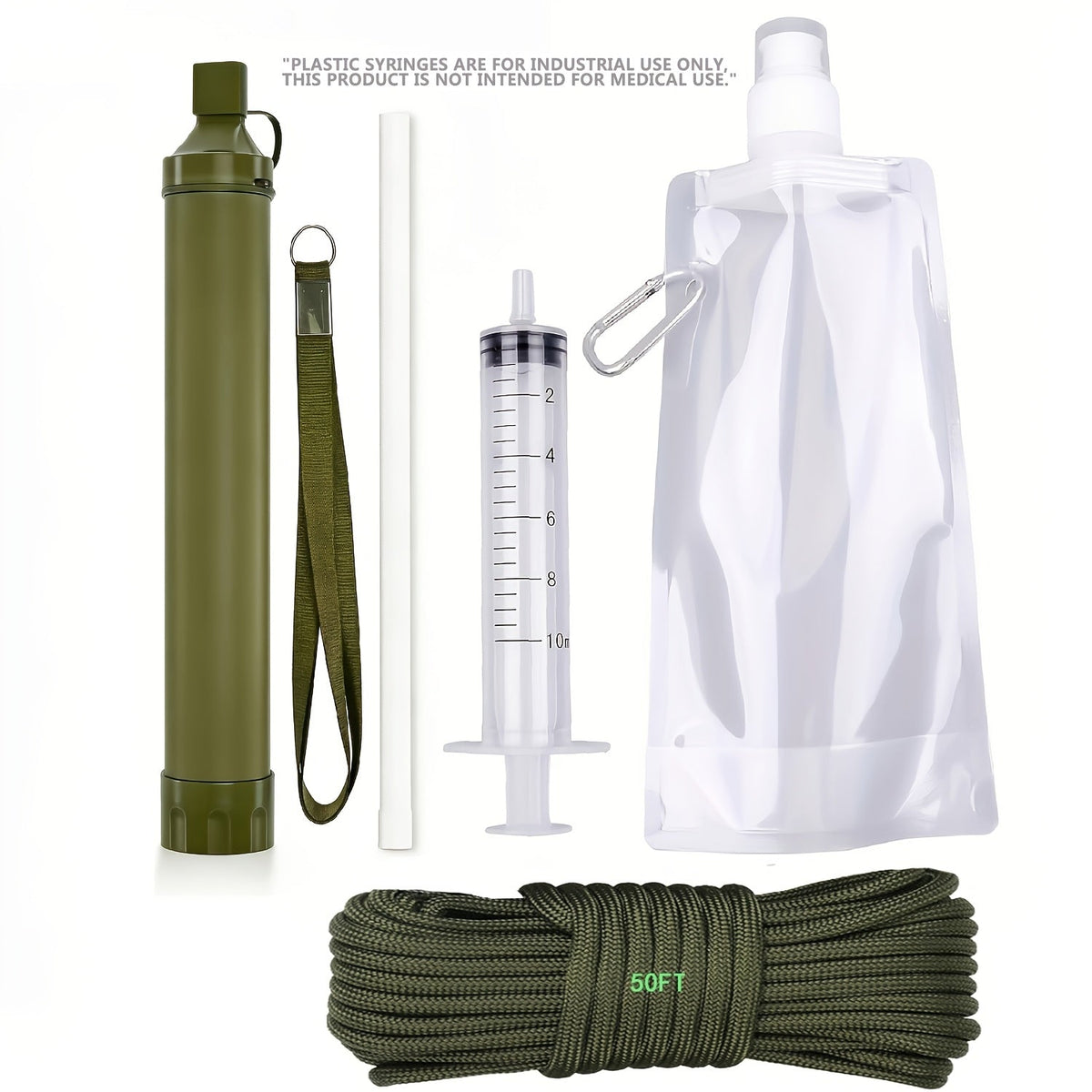 0.2 Micron Filtration, Filters Up to 10000 Gallons, BPA-Free Survival Water Purifier | Portable Water Filter Straw for Camping, Hiking & Backpacking