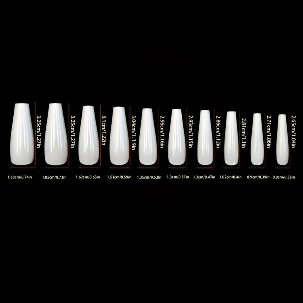 Coffin Press On Nails 216 Pieces Medium Length Nude Pink Flower Glossy Reusable Full Cover False Nails for Women Girls – Spring Summer Bridal Wedding Nail Art Kit - product image 4