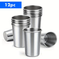 Stainless Steel Pint Glasses 12 Pack 16oz – Unbreakable Metal Drinking Cups, Commercial Grade Stackable Barware, Dishwasher Safe Rustproof Beer Cocktail Glasses for Bar Restaurant  - product image 8