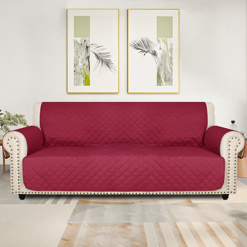 Sofa Slipcover 5-Layer Quilted Thick Sofa Cover Protector Elastic Strap Non-Slip Washable Pet Friendly Universal Fit 3 4 Seater Couch Cover for Living Room - 10 Colors - product image 19